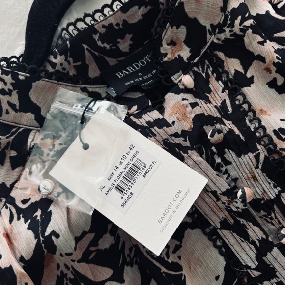 NEW Bardot Floral Chiffon Mini Dress x REVOLVE - Picture 4 of 4